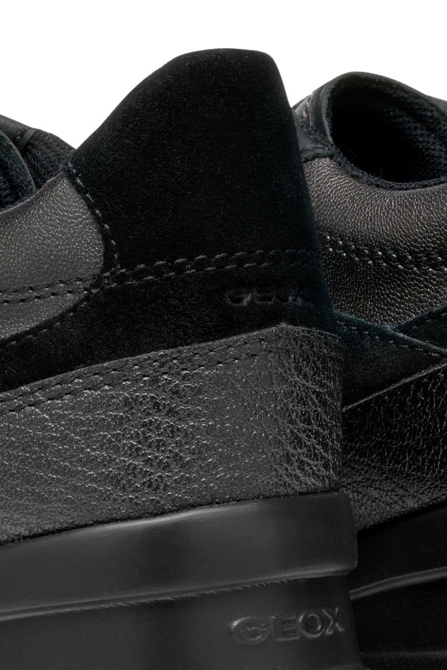Geox Kadın Siyah D Zosma Bağcıklı Dolgu Topuklu Deri Sneaker