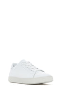 Men's White Lace-up Leather Sneaker | Derimod