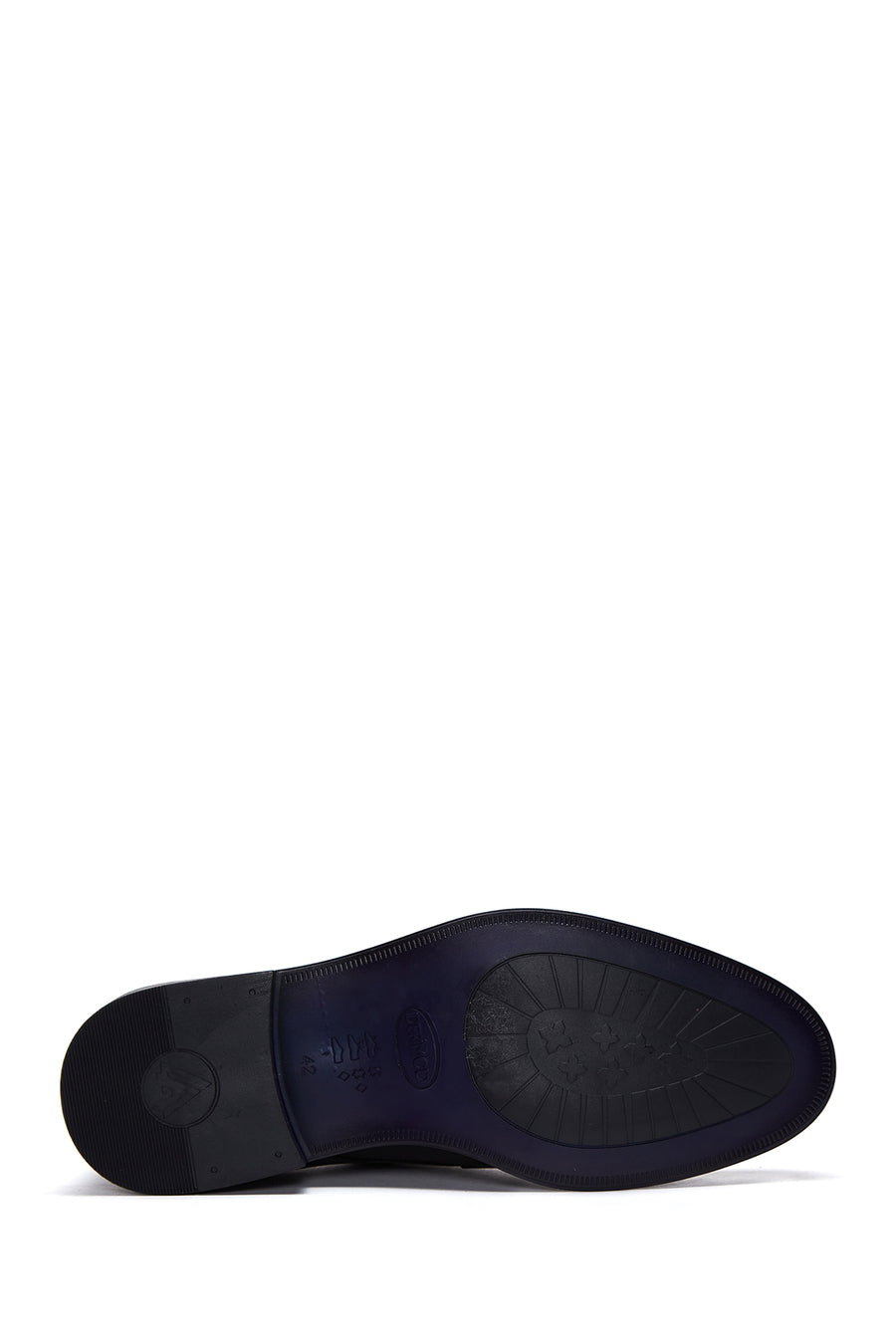 Men's Black Leather Patterned Classic Shoes