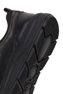 Male Gray Lace-Up Thick-Soled Leather Sneaker | Derimod