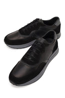 Erkek Siyah Bağcıklı Süet Deri Sneaker | Derimod