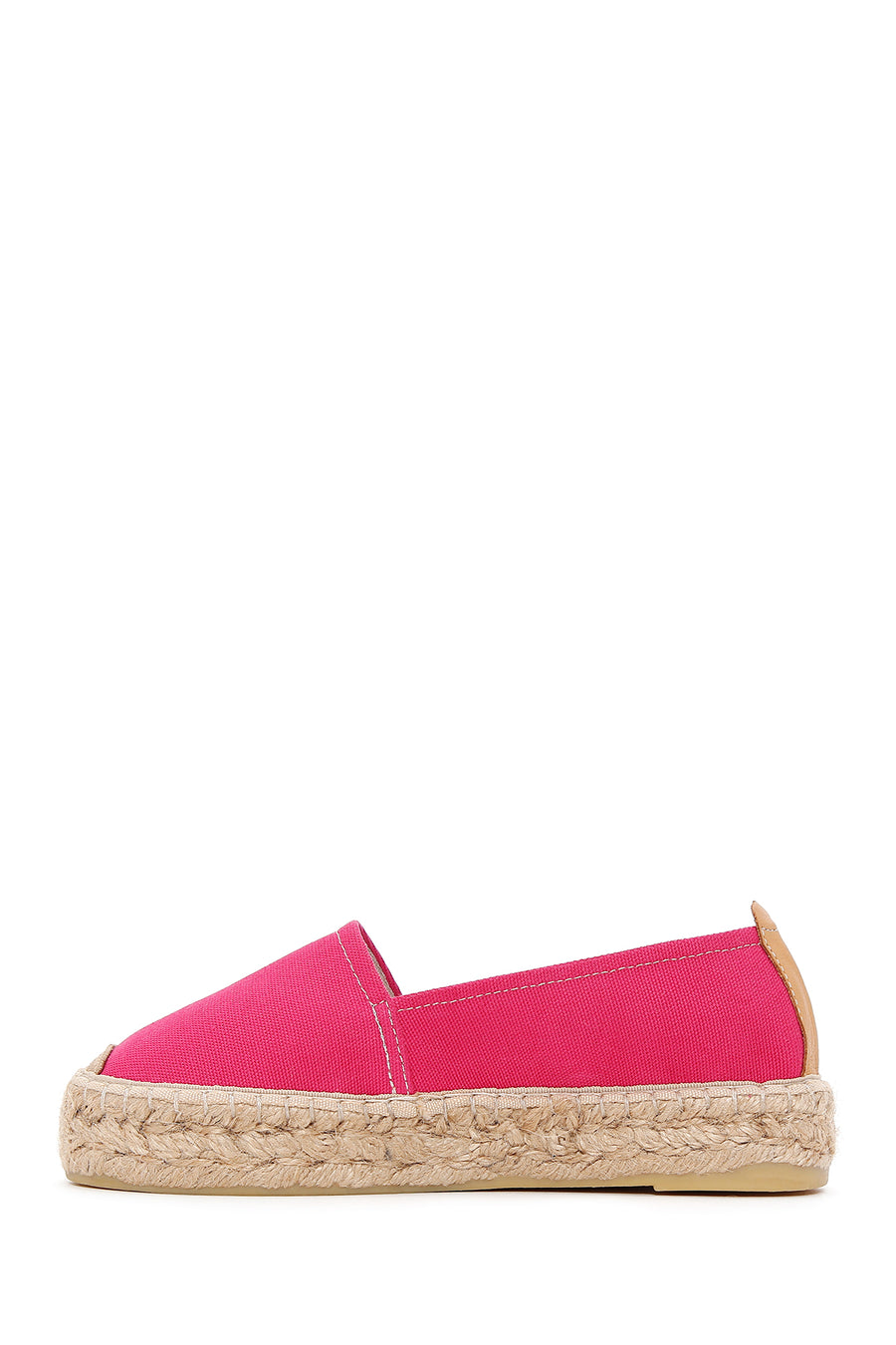 Kadın Pembe Hasır Tabanlı Espadril
