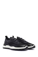 Men's Black Lace-Up Leather Casual Sneaker | Derimod