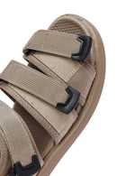 Men's Beige Fabric Sandals | Derimod