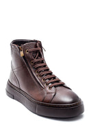 Men's Leather Zippered Boots | Derimod