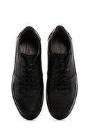 Men's Black Leather Casual Sneaker | Derimod