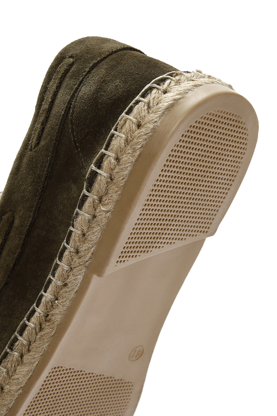 Men's Khaki Suede Leather Espadrille