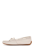 Women's Beige Leather Loafer | Derimod