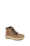 Male Mink Zip Closure Thick-Soled Nubuck Leather Boots | Derimod