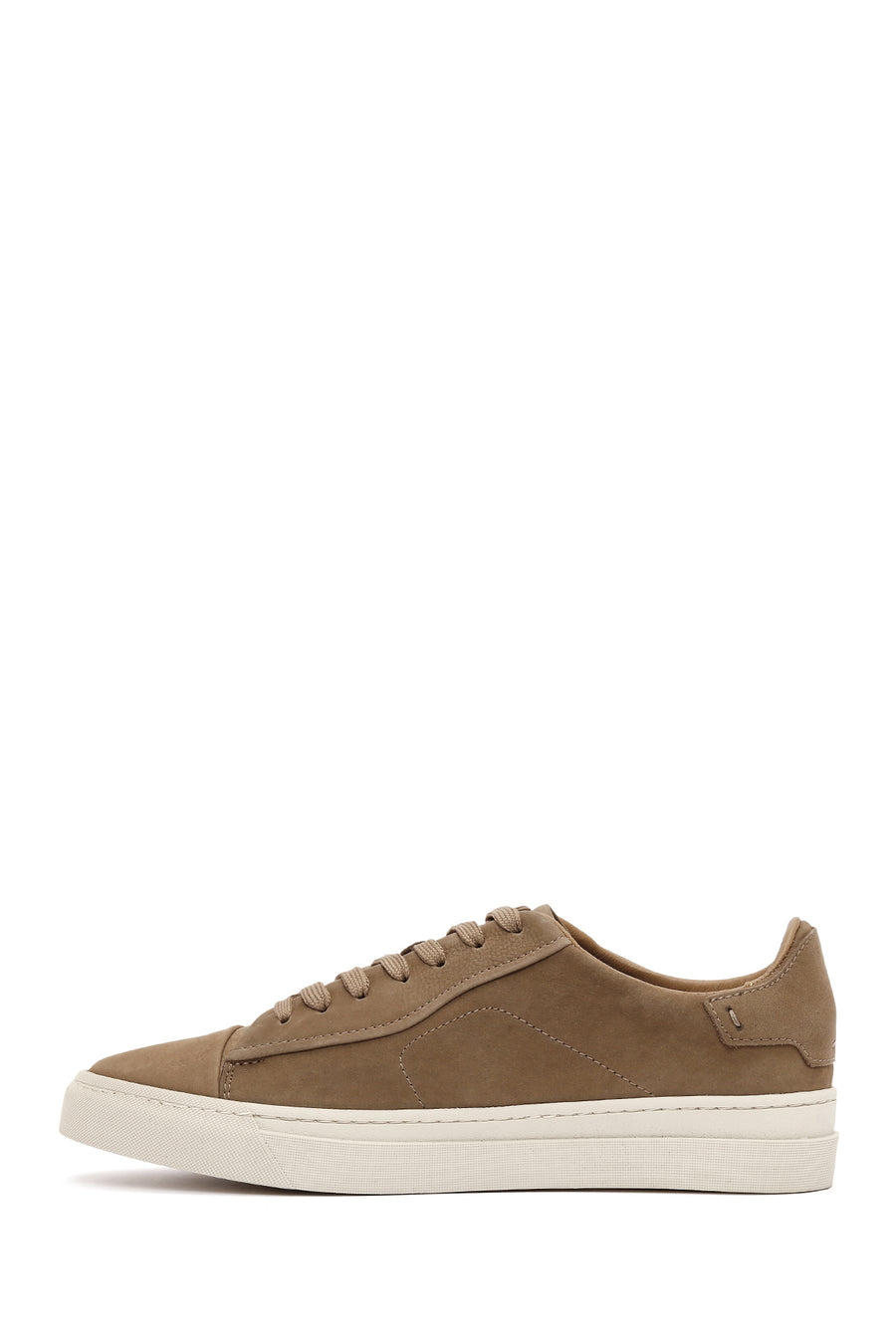 
Men's Beige Lace-Up Nubuck Leather Sneaker
