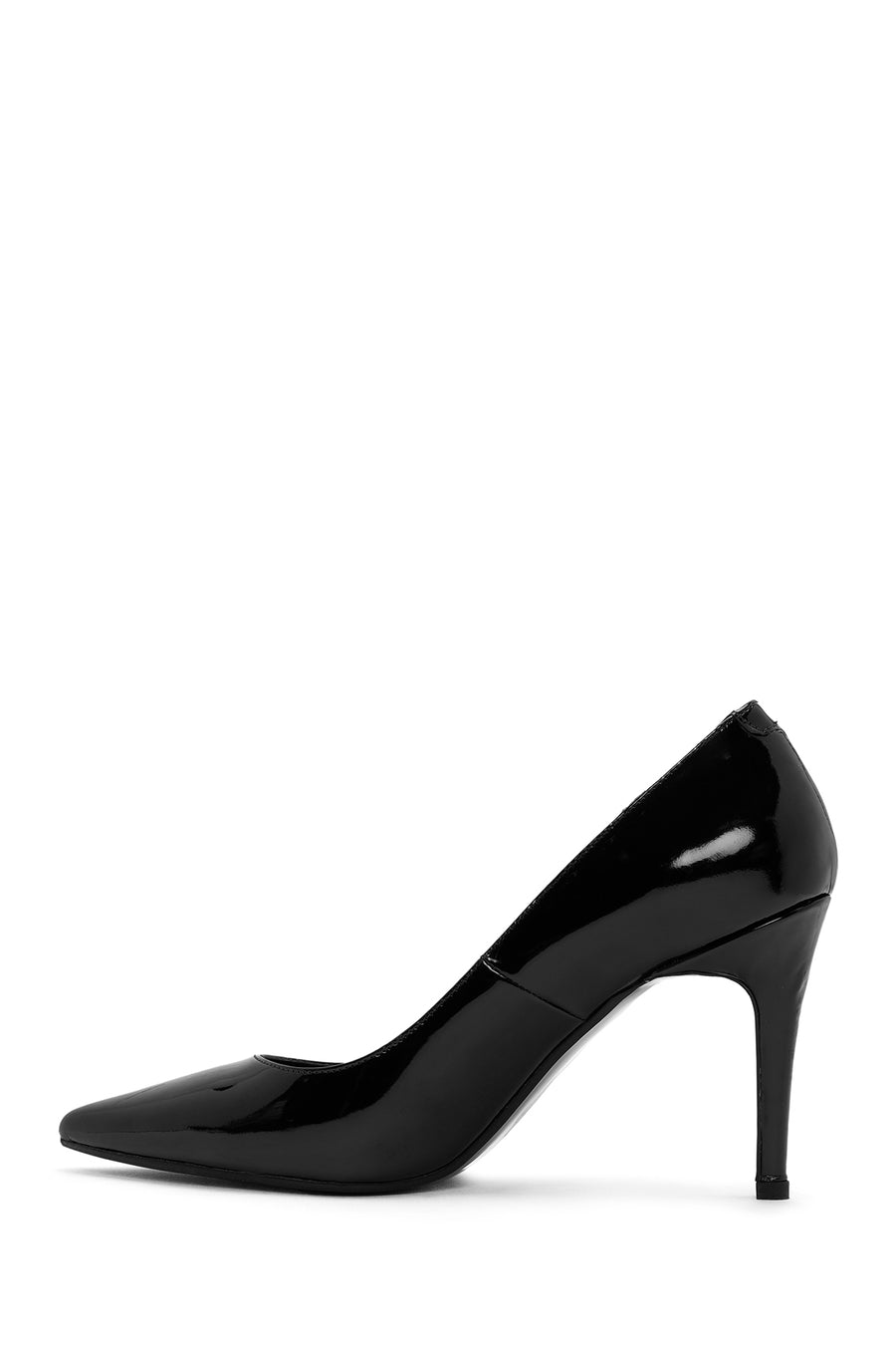 Women's Black High Thin Heel Patent Leather Stiletto