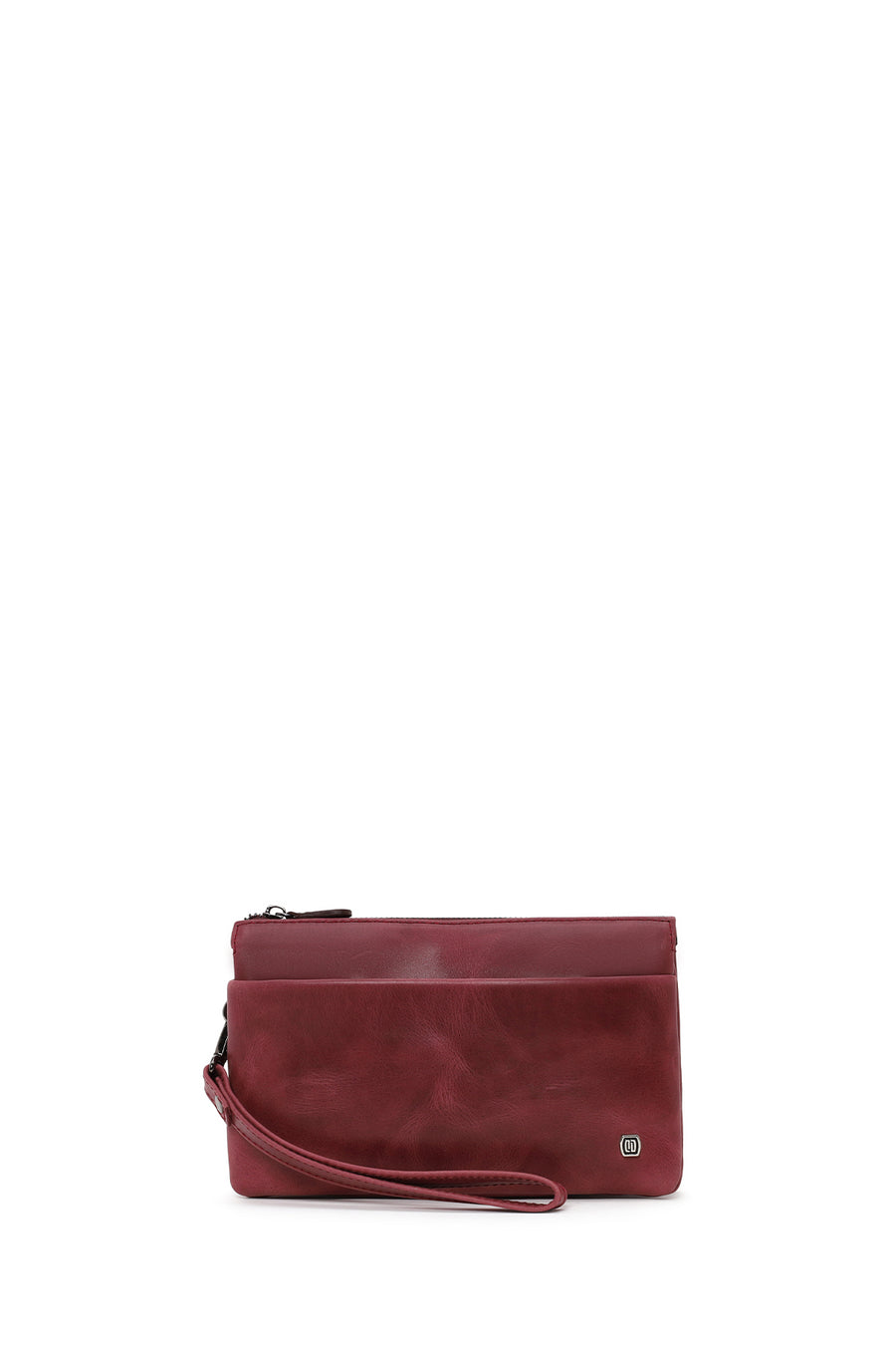 Male Burgundy Leather Handbag 25WBD3542CR | Derimod