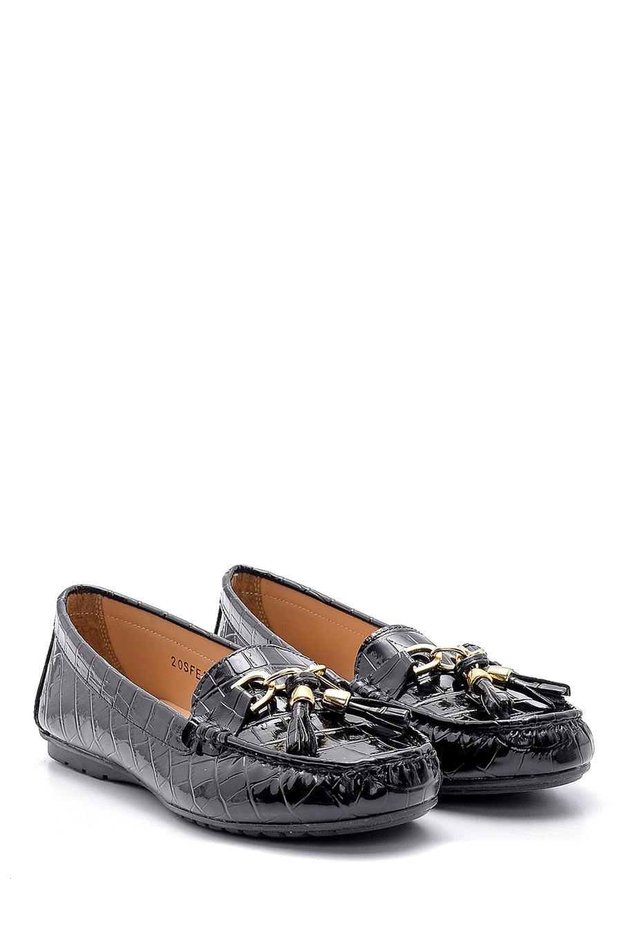 Women's Crocodile Patterned Patent Leather Loafer