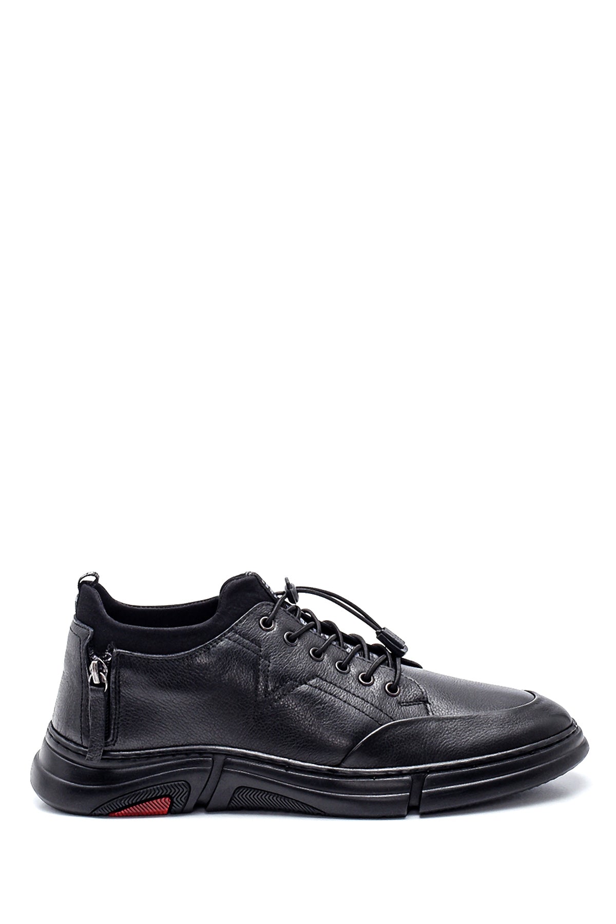 Men's Leather Zipper Detailed Sneaker 21WFD658718 | Derimod