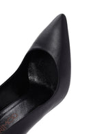 Women's Black Thin Heeled Leather Stiletto | Derimod