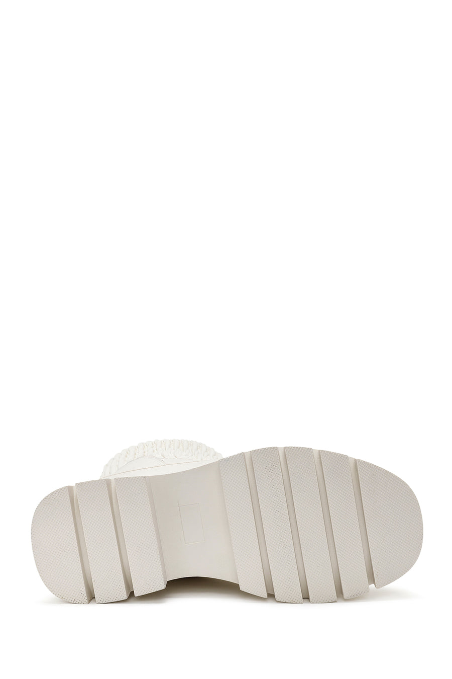 Women's Cream Thick Soled Fabric Boots
