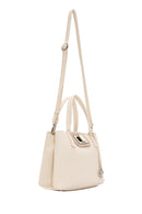 Women's Cream Long Strap Fabric Handbag | Derimod