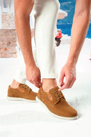 Men's Tan Leather Casual Shoes | Derimod