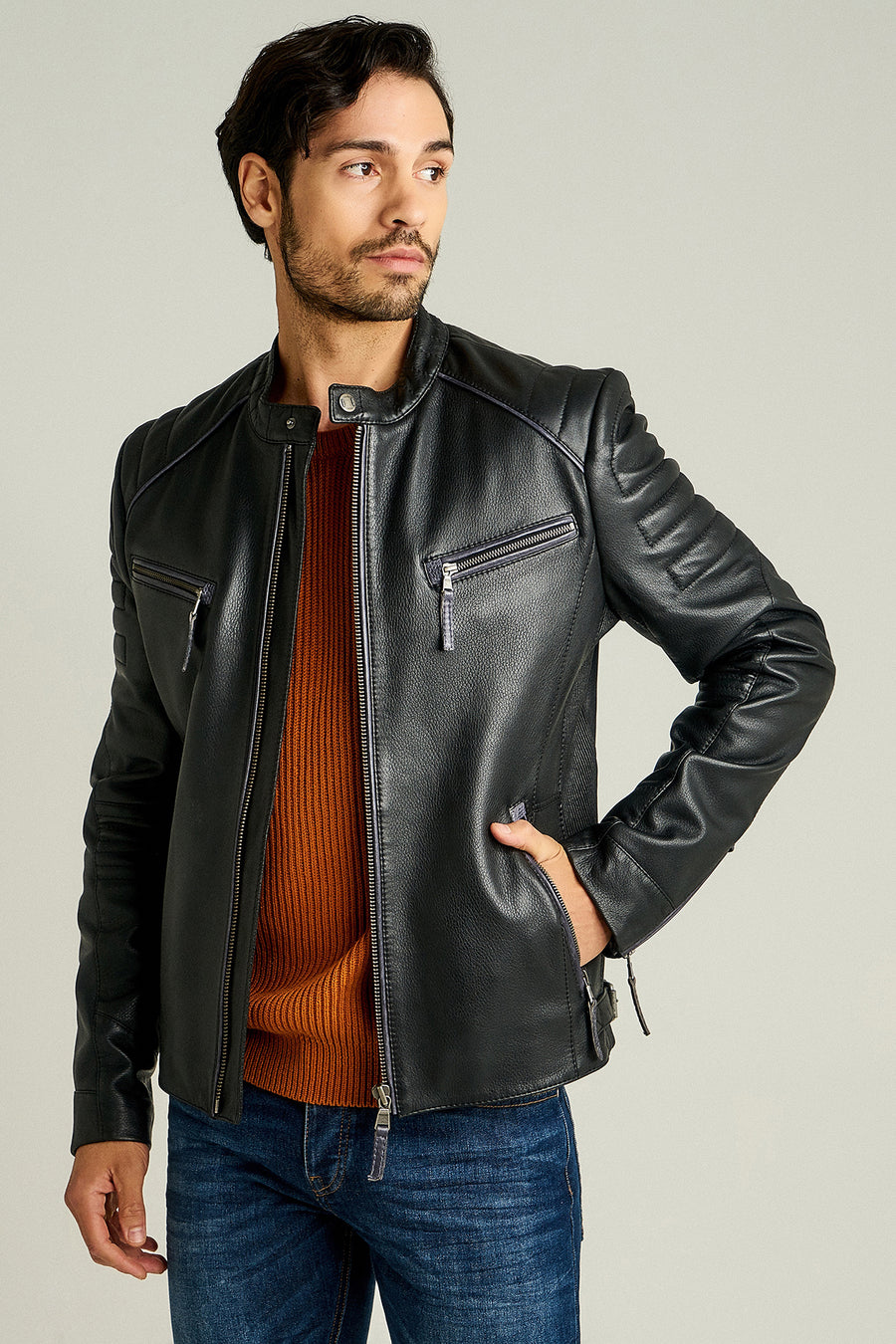 New Bosh Men's Leather Jacket