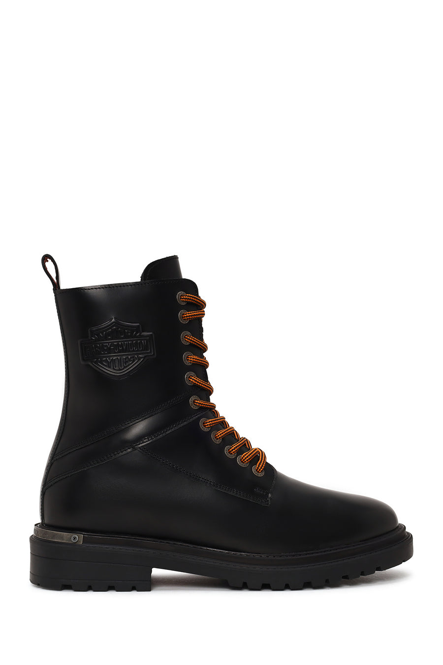 Harley Davidson Erkek Siyah Coro Fermuarlı Deri Postal Bot 021M100553 | Derimod