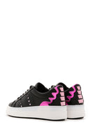 Women's Black Patterned Sneaker | Derimod