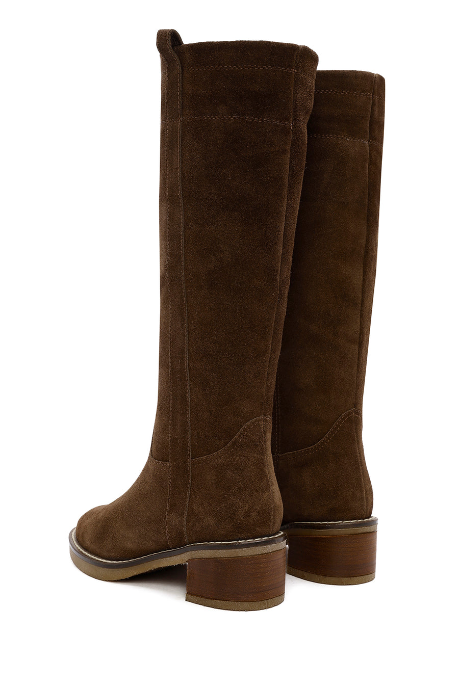 Women's Tan Suede Leather Boots
