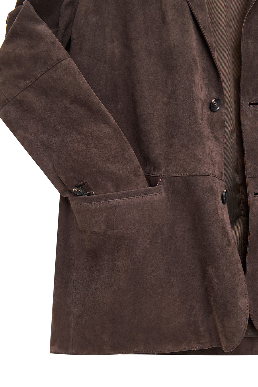 Rodrygo Men's Brown Blazer Suede Leather Jacket