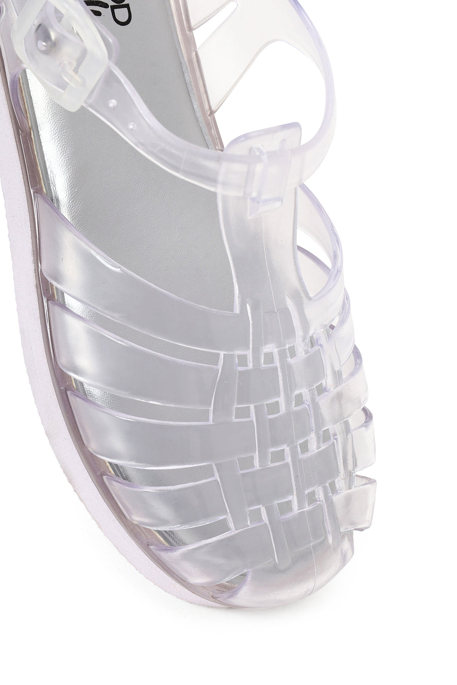 Woman Transparent Buckled Jelly Sandal