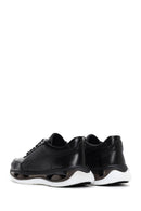 Men's Black Leather Thick Soled Sneaker | Derimod