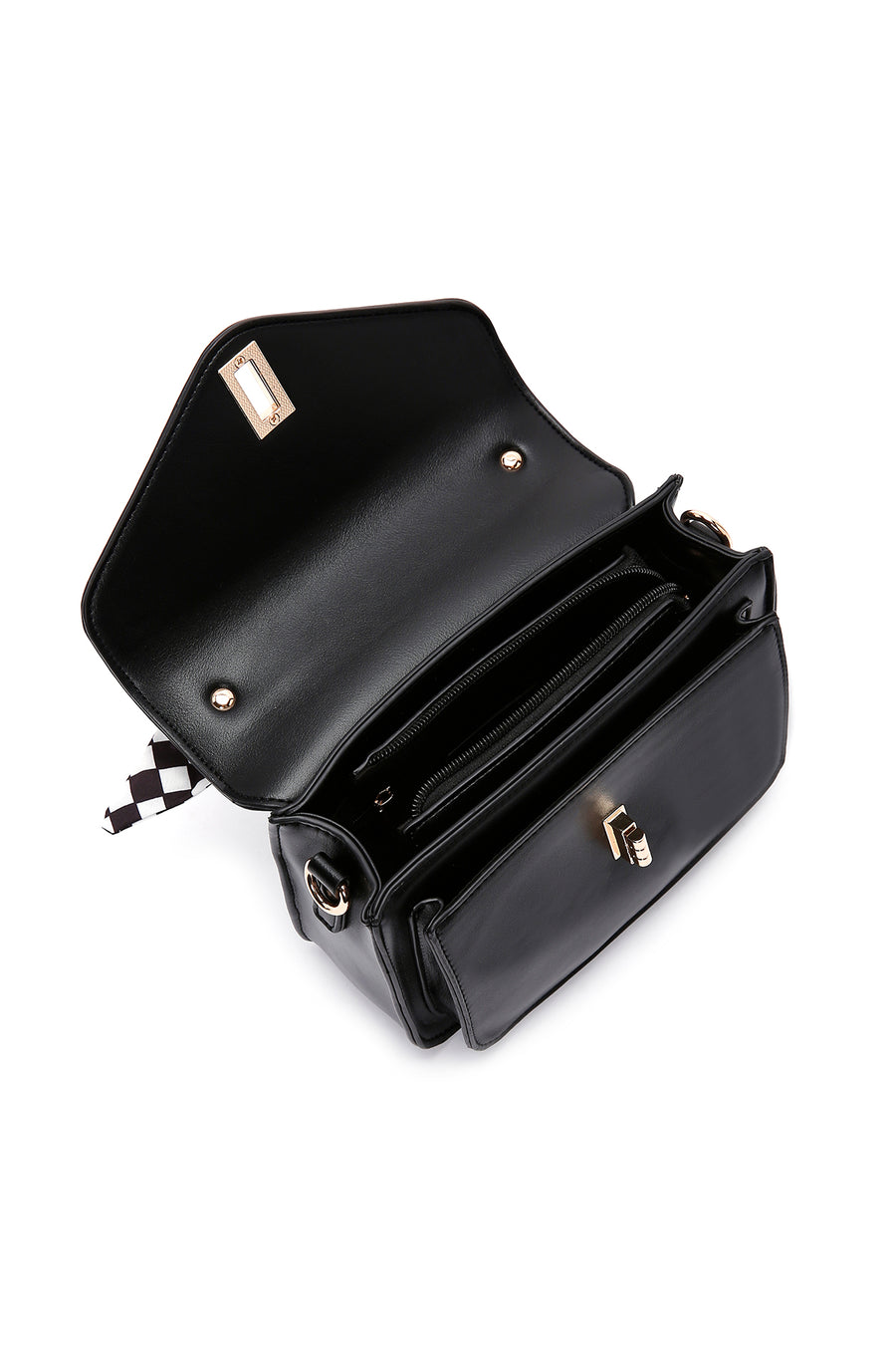 Women's Black Long Strap Shoulder Bag