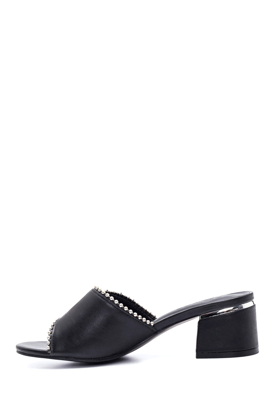 Women's Beaded Heeled Slippers