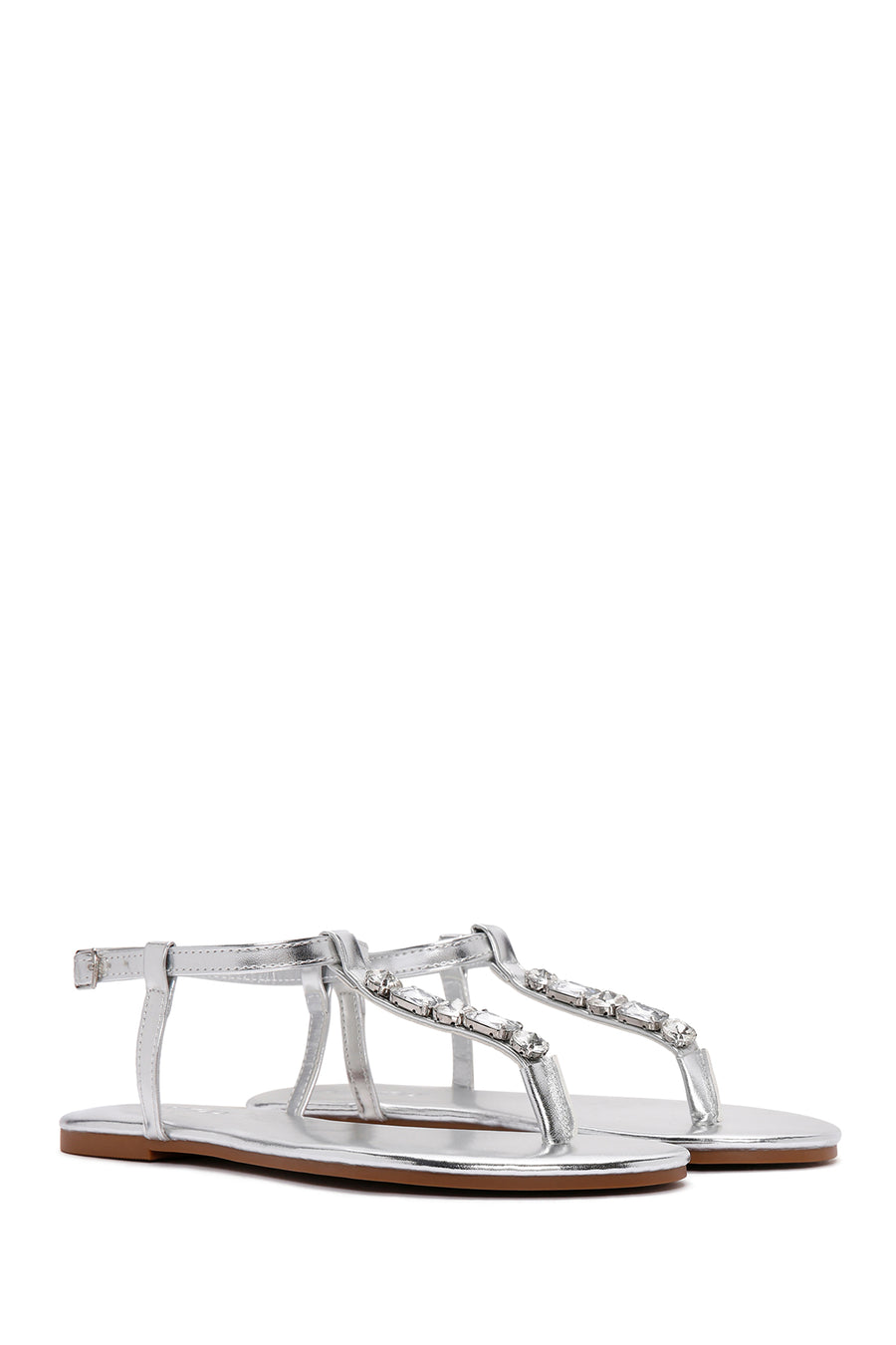 Women's Silver Stone Flip-Flop Sandals