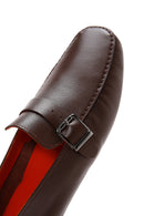 Men's Brown Leather Buckle Casual Loafer | Derimod