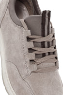 Women's Beige Lace-Up Suede Leather Sneaker | Derimod