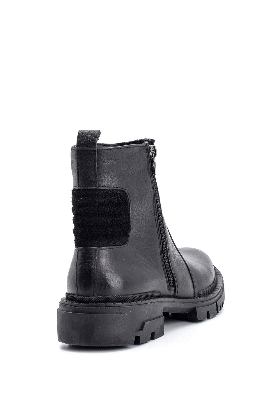 Men's Zippered Leather Boots