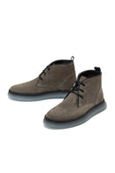 Men's Gray Leather Boots | Derimod