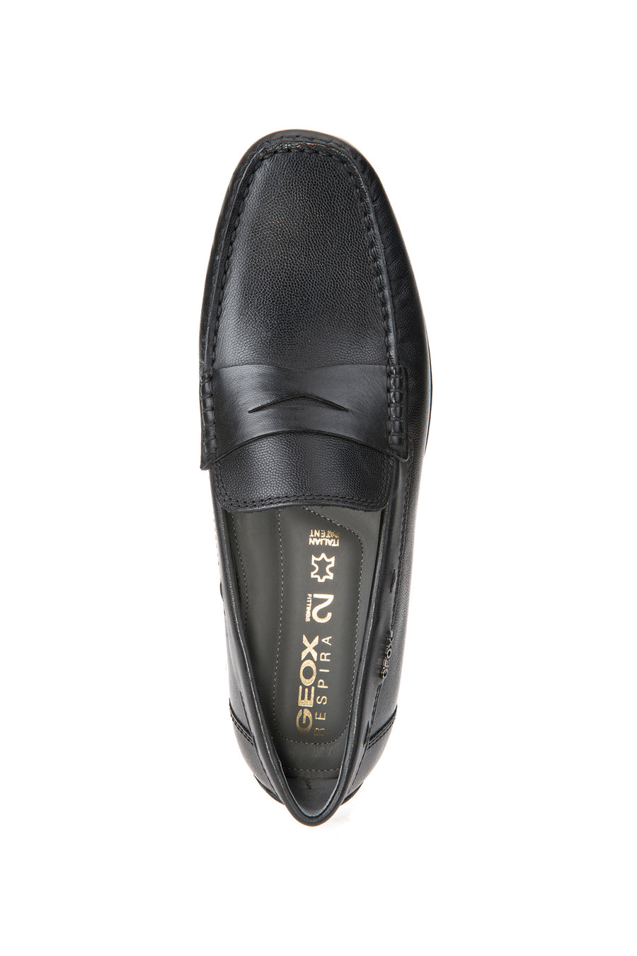 Geox Erkek Siyah U Moner 2Fit Casual Deri Loafer
