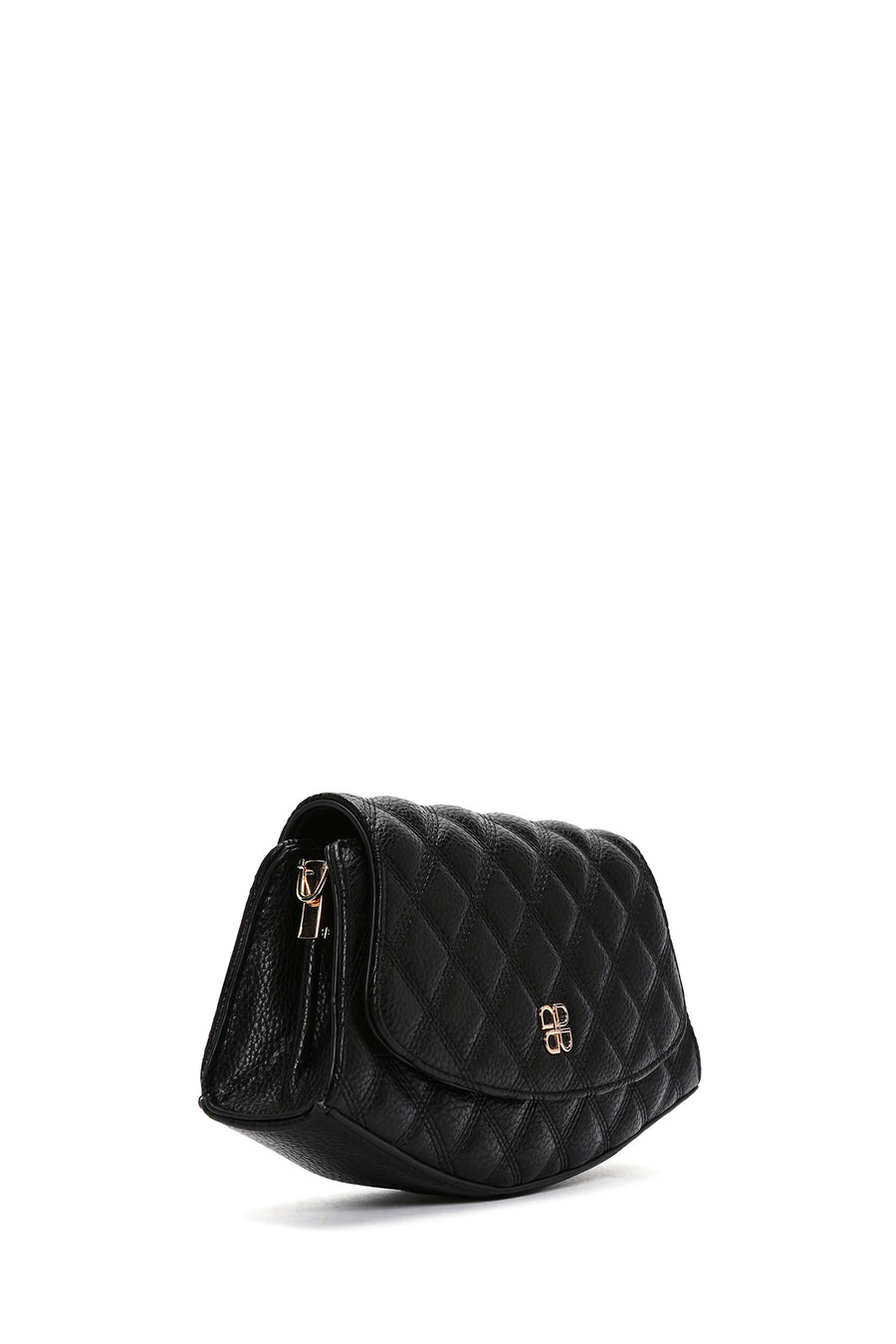 Women's Black Long Strap Quilted Shoulder Bag