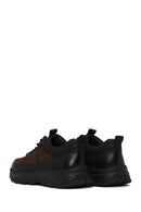 Male Brown Lace-Up Thick-Soled Leather Casual Sneaker | Derimod