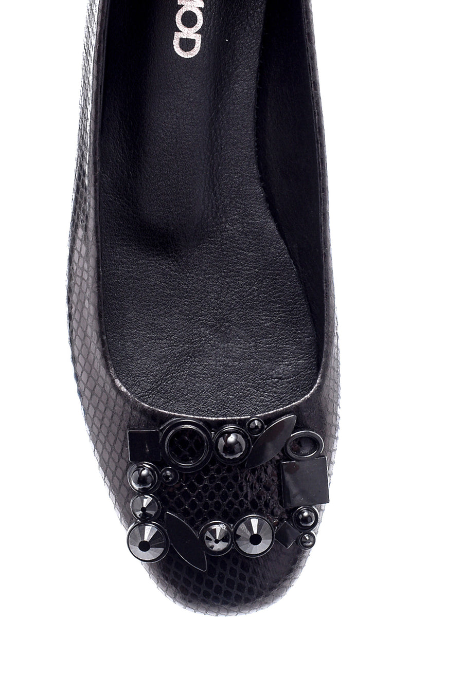 Women's Leather Snakeskin Patterned Ballerinas