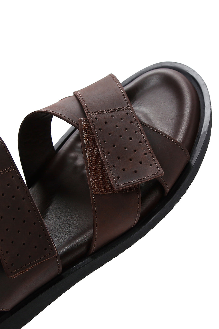 Men's Brown Nubuck Leather Sandals