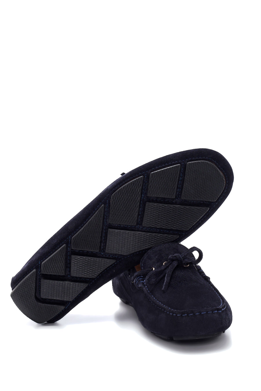 Erkek Lacivert Süet Deri Casual Loafer