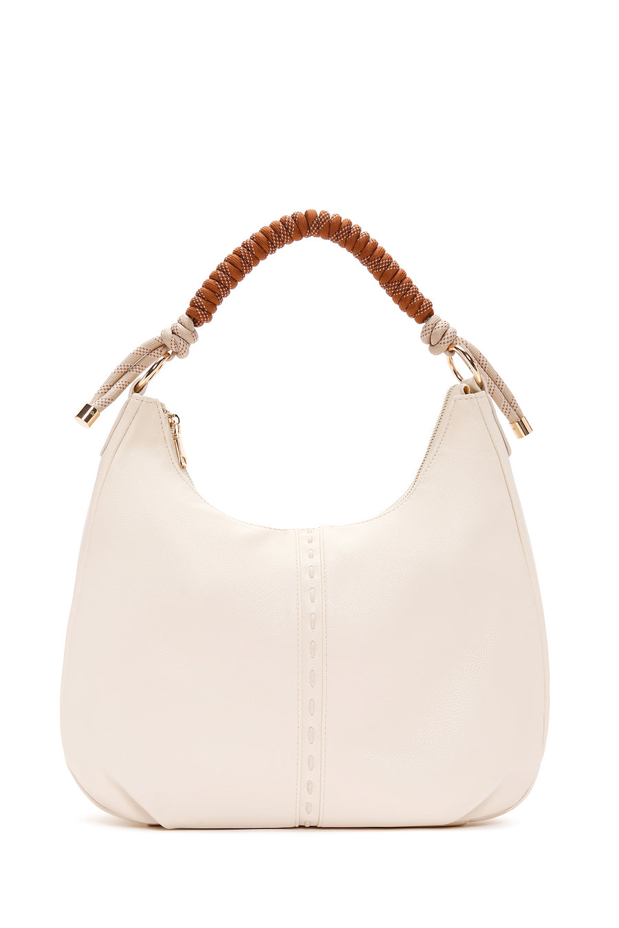 Woman Cream Long Strap Shoulder Bag