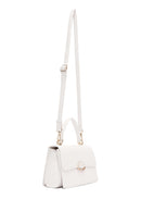 Women's Cream Long Strap Printed Classic Crossbody Bag | Derimod