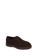 Male Brown Lace-Up Thick-Soled Nubuck Leather Casual Shoes | Derimod