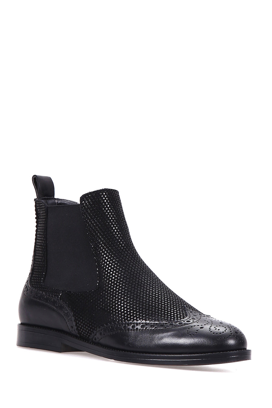 Crocodile Patterned Women's Leather Boots