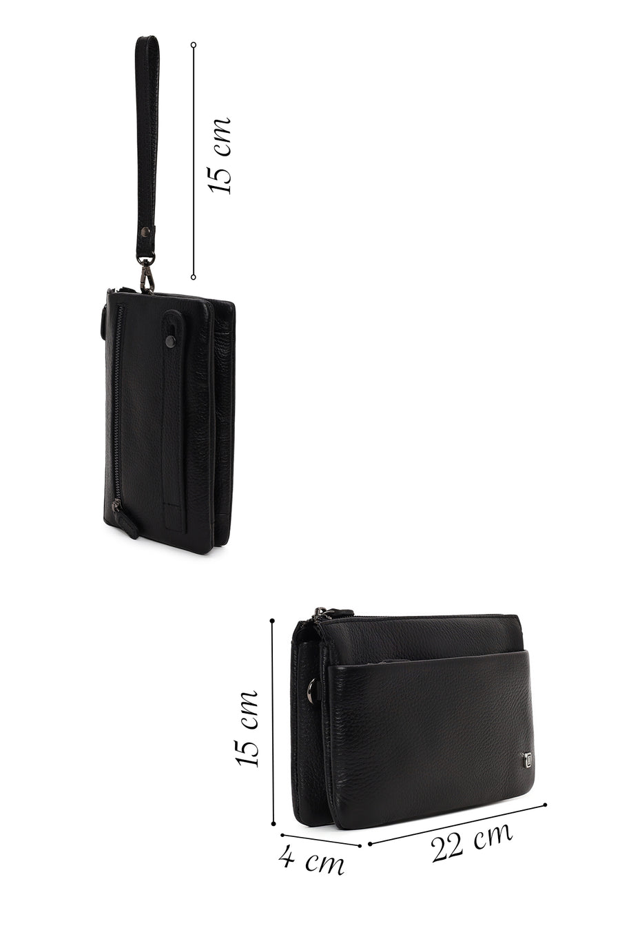 Male Black Leather Handbag