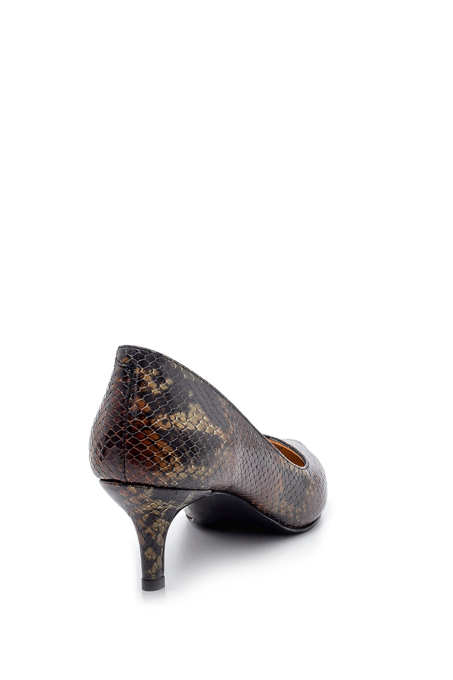 Women's Leather Snakeskin Patterned Stiletto