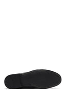Men's Black Tasseled Leather Casual Loafer | Derimod