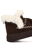 Woman Brown Thick-Soled Tasselled Suede Teddy Boots | Derimod